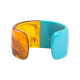Vintage Colorful Resin Cuff Bracelet Bangle