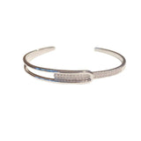 Foxanry Sparkling Zircons Cuff Bracelets for Wedding