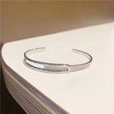 Foxanry Sparkling Zircons Cuff Bracelets for Wedding