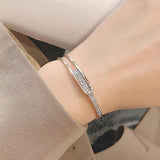 Foxanry Sparkling Zircons Cuff Bracelets for Wedding