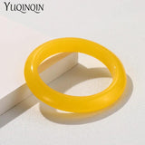 Multi-color Resin Bangle Thin Round Geometric Bracelet