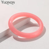 Multi-color Resin Bangle Thin Round Geometric Bracelet