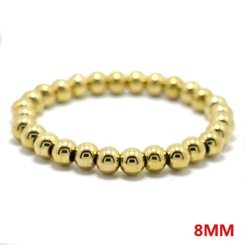 Stainless Steel Beaded Bracelet Biker Bicycle Stretchable Bracelet