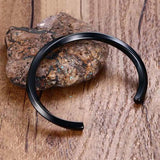 Silver Open Cuff Bangle Stainless Steel Bracelet