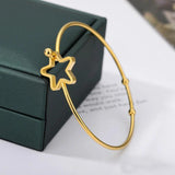 Adjustable Star Colour Bangle Cuff Bracelet Gift Jewelry