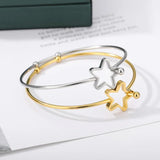 Adjustable Star Colour Bangle Cuff Bracelet Gift Jewelry