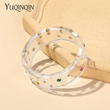 Colorful Crystal Indian Cuff Bangle Bracelet for Women