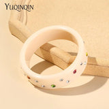 Colorful Crystal Indian Cuff Bangle Bracelet for Women