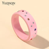 Colorful Crystal Indian Cuff Bangle Bracelet for Women