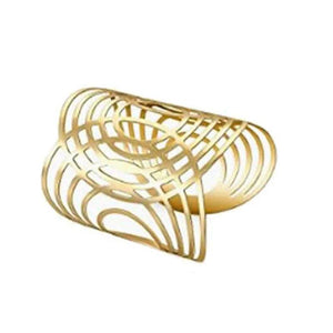 Stainless Steel Bracelet for Women Arm Ring Africa's Opening Geometric Out