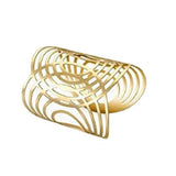 Stainless Steel Bracelet for Women Arm Ring Africa's Opening Geometric Out