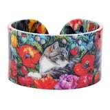 Colorful Cat Kitten Bangles Bracelets Craft Jewelry For Women