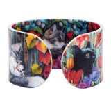 Colorful Cat Kitten Bangles Bracelets Craft Jewelry For Women