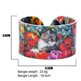 Colorful Cat Kitten Bangles Bracelets Craft Jewelry For Women