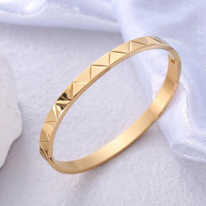 316L Stainless Steel Bangles Open Geometry Bracelet For Women Men