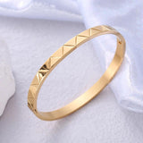 316L Stainless Steel Bangles Open Geometry Bracelet For Women Men