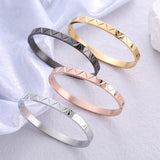 316L Stainless Steel Bangles Open Geometry Bracelet For Women Men
