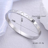 316L Stainless Steel Bangles Open Geometry Bracelet For Women Men