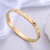 316L Stainless Steel Bangles Open Geometry Bracelet For Women Men