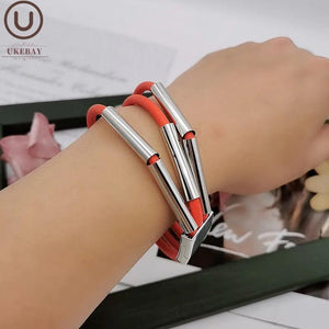 Rubber Bangles Women Gothic Charm Bracelets 6 Colors Jewelry Bangle Gift