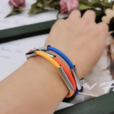 Rubber Bangles Women Gothic Charm Bracelets 6 Colors Jewelry Bangle Gift