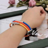 Rubber Bangles Women Gothic Charm Bracelets 6 Colors Jewelry Bangle Gift