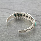 Vintage Green Stone Bracelets Open Adjustable Bangles Bohemian Party Jewelry