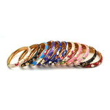 Floral Cloisonne Bracelets Colorful Flower Enamel Bracelet Bangles