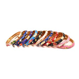 Floral Cloisonne Bracelets Colorful Flower Enamel Bracelet Bangles
