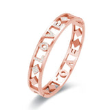 Silver Rose Cuff Charm Bangles Jewelry Crystal Stone
