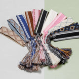 Letter Embroidery Braided Bracelet with Tassel