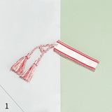 Letter Embroidery Braided Bracelet with Tassel