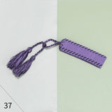 Letter Embroidery Braided Bracelet with Tassel