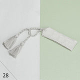Letter Embroidery Braided Bracelet with Tassel