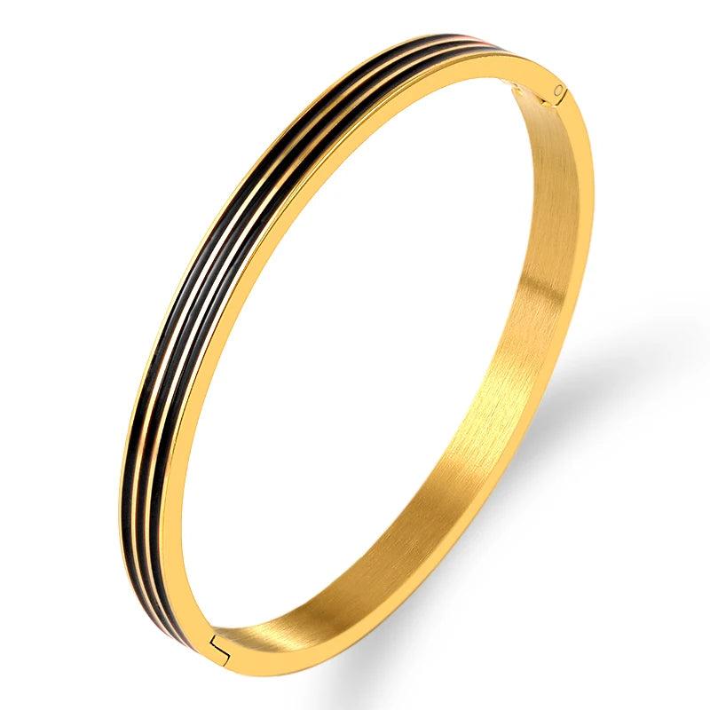 Orange Resin Bracelet Stainless Steel Cuff Bangle for Women