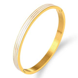 Orange Resin Bracelet Stainless Steel Cuff Bangle for Women