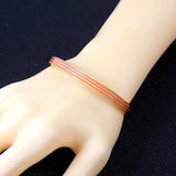 Orange Resin Bracelet Stainless Steel Cuff Bangle for Women