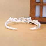 Creative Silver Plated Bird Plum Blossom Bangle