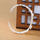 Creative Silver Plated Bird Plum Blossom Bangle