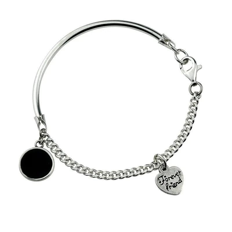Foxanry Silver Bracelet Love Heart Jewelry