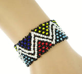Hippy Friendship Bohemia Bead Bracelet Crochet Woven Seed Beads Wave Bracelets