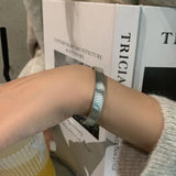 Vintage Stripe Silver Bracelet Bangles for Women
