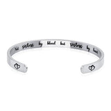 Not Sisters By Blood But Sister By Heart Cuff Bracelet