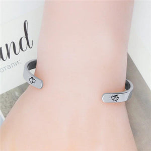 Not Sisters By Blood But Sister By Heart Cuff Bracelet