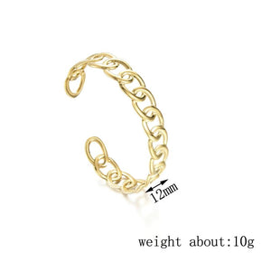 Akizoom Hollow Stainless Steel Snake Bangle Bracelet
