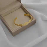 Akizoom Hollow Stainless Steel Snake Bangle Bracelet