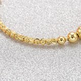 Bead Open Bangle Fine Cuff Bracelet for Women Girl Party Jewelry