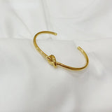 Rose Metal Copper Plated Knot Twisted Bracelets for Women