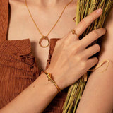 Rose Metal Copper Plated Knot Twisted Bracelets for Women