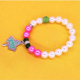 Sisterhood Greek Sorority Pink Green Beaded IVY Pearl Soror Bracelets